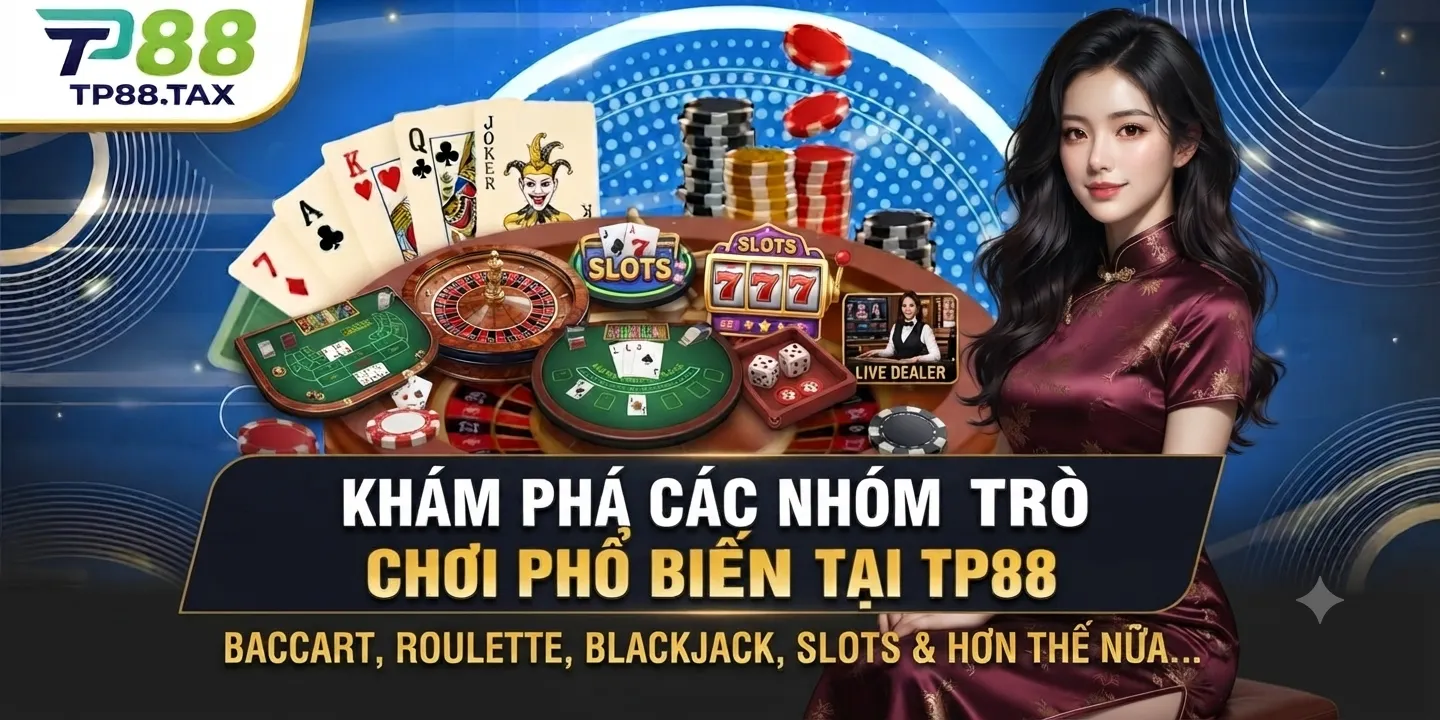 Các nhóm trò chơi phổ biến tại Casino TP88