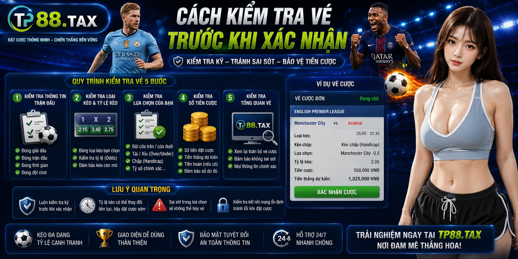 Thể Thao TP88 – Cách Đọc Kèo Và Quản Lý Rủi Ro 2 Cách kiểm tra vé cược trước khi xác nhận