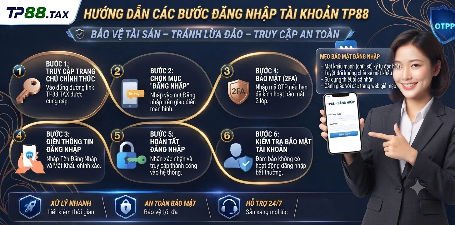 Các bước đăng nhập TP88