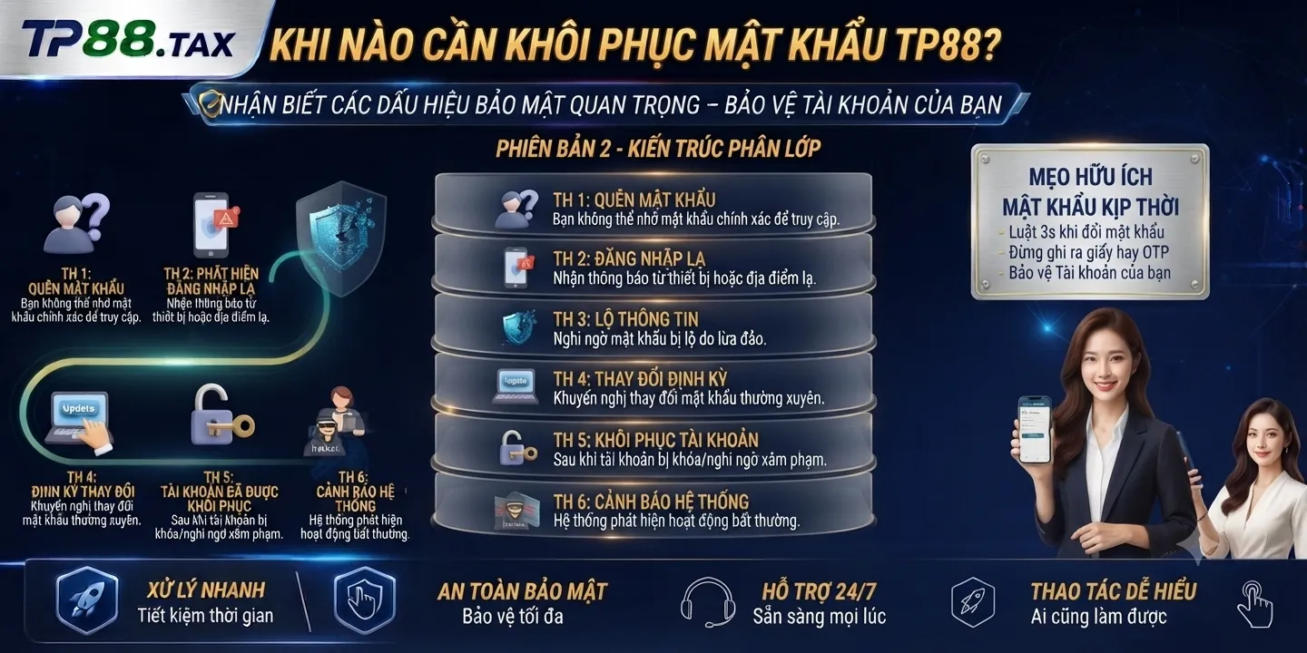 Quên Mật Khẩu TP88 – Cách Khôi Phục Tài Khoản An Toàn 1 Khi nào cần khôi phục mật khẩu TP88?