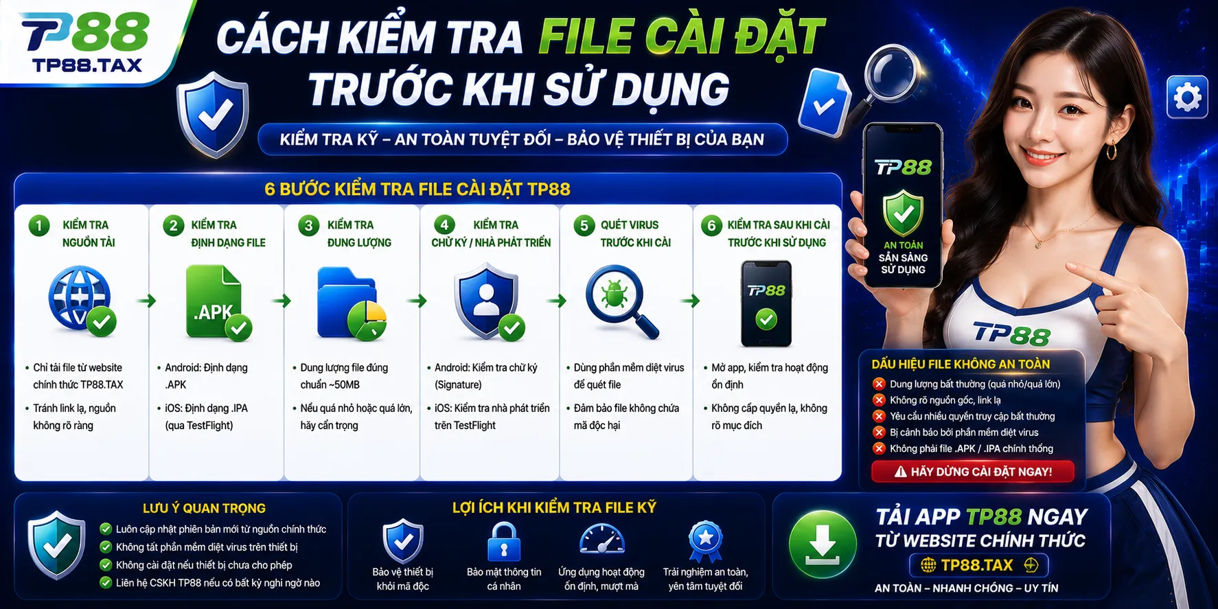 Tải App TP88 – Hướng Dẫn Android, iOS Và Kiểm Tra File Cài Đặt 2 Cách kiểm tra file cài đặt trước khi sử dụng