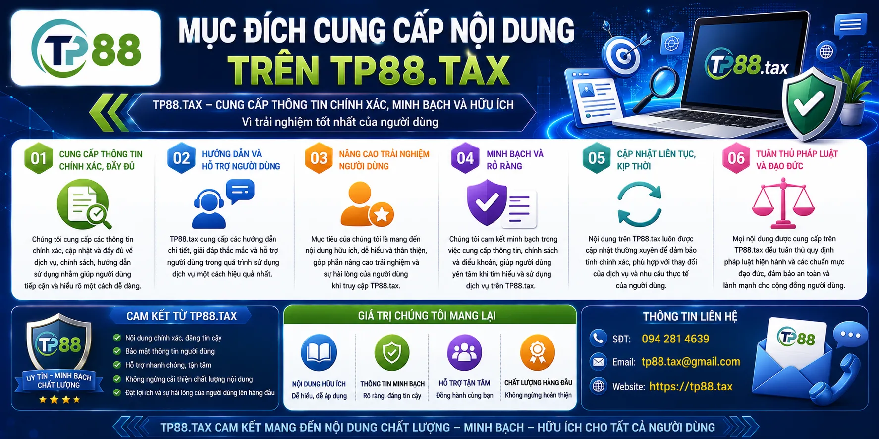 Miễn Trừ Trách Nhiệm TP88 – Phạm Vi Và Giới Hạn Thông Tin 1 Mục đích cung cấp nội dung trên tp8852.com